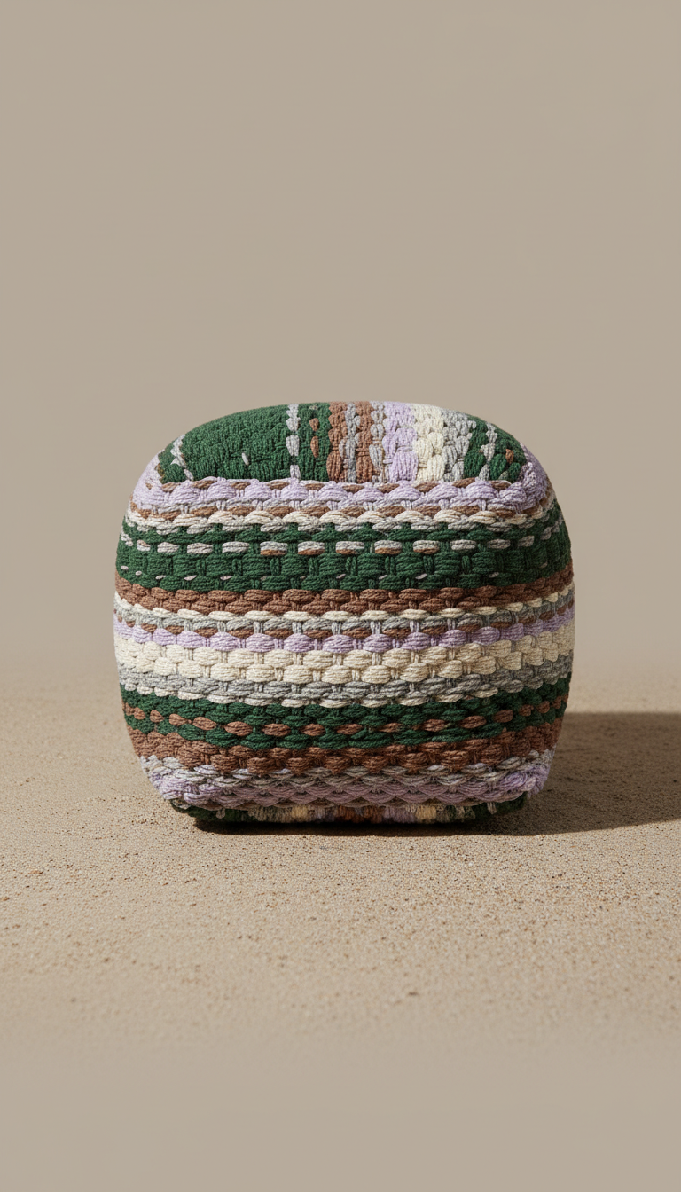 Handwoven Poly Floor Cushion