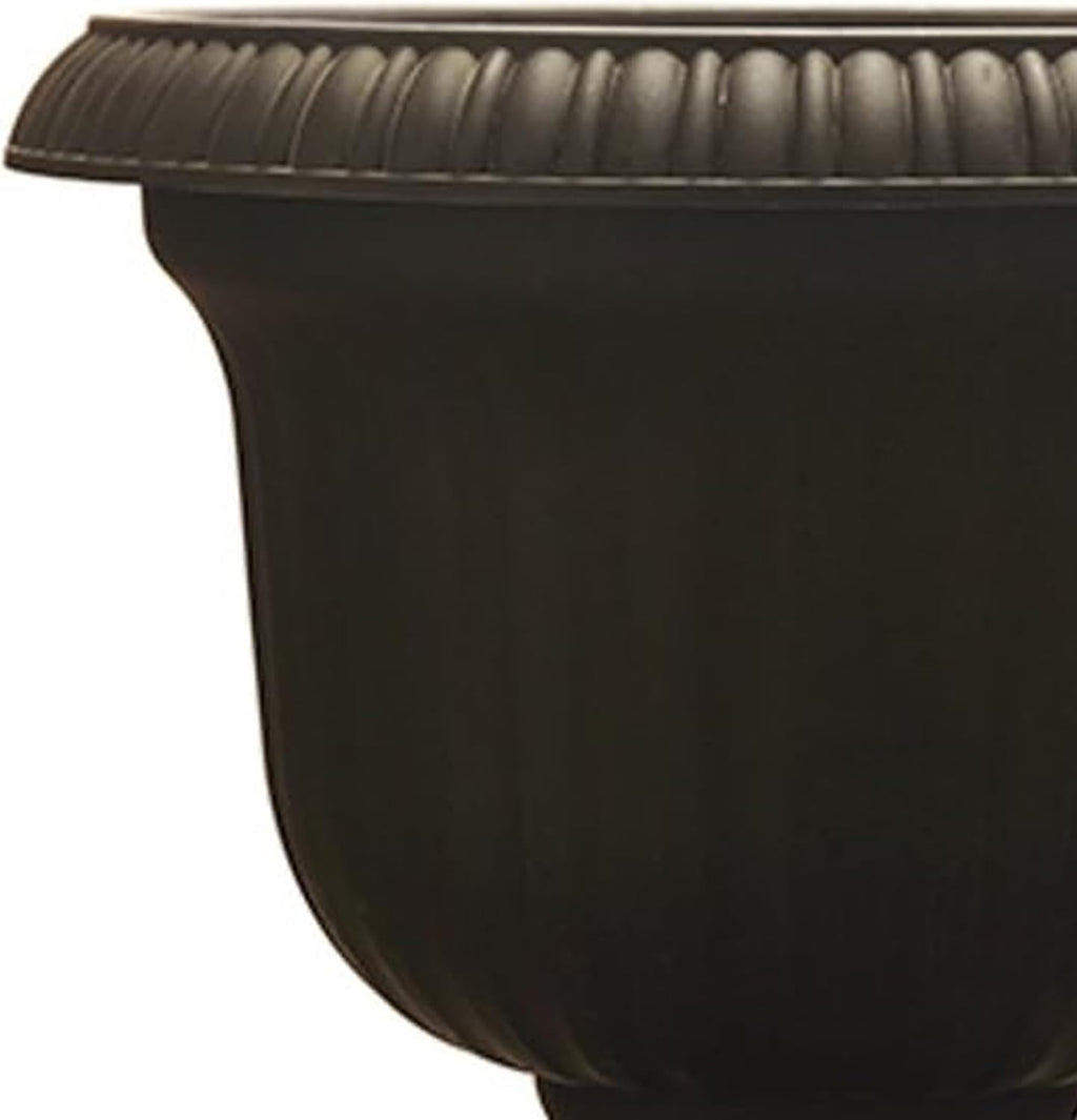 19in Black Lightweight Outdoor Urn Planter