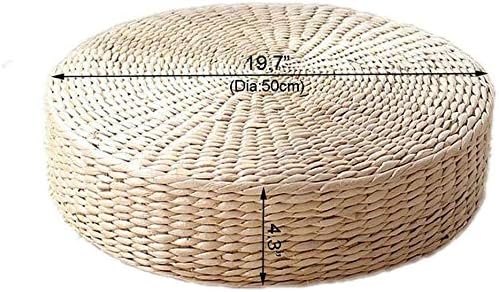 2 19.7in Straw Round Tatami Cushions