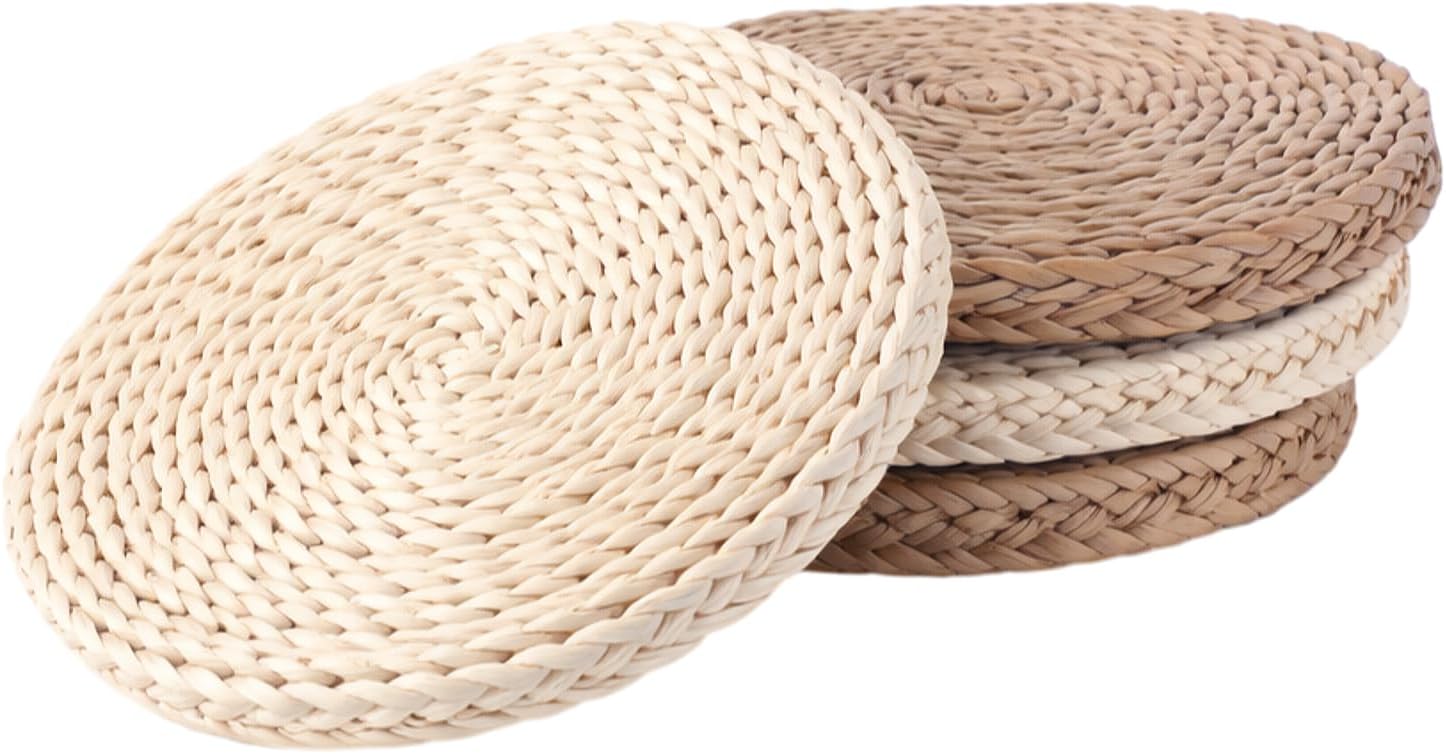 4 Boho Cattail Grass Kids Floor Cushions