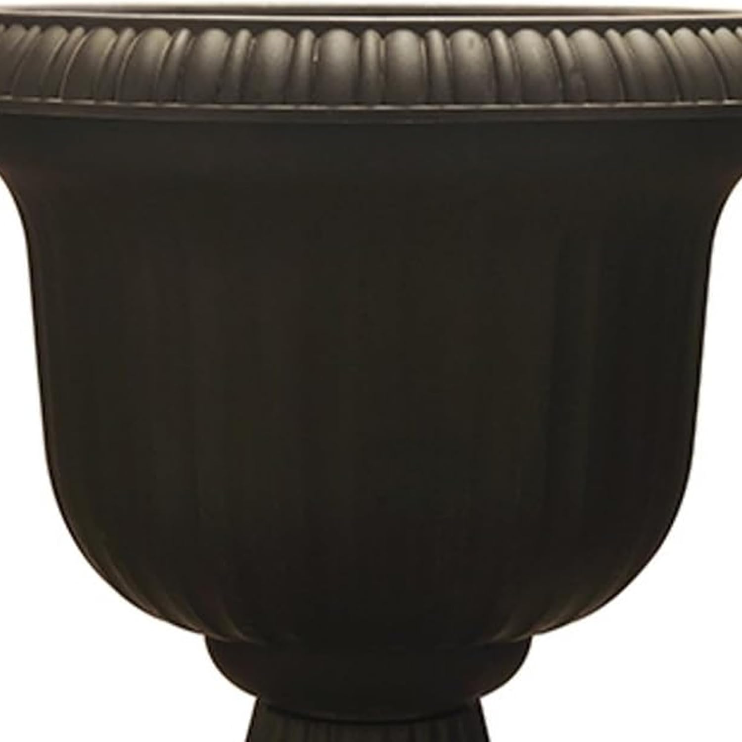 19in Black Lightweight Outdoor Urn Planter
