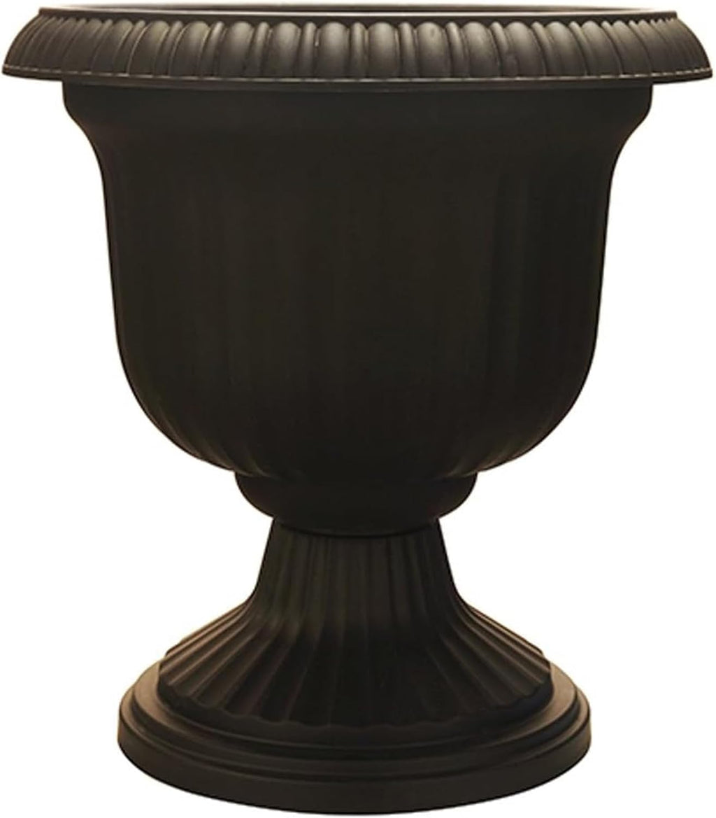 19in Black Lightweight Outdoor Urn Planter
