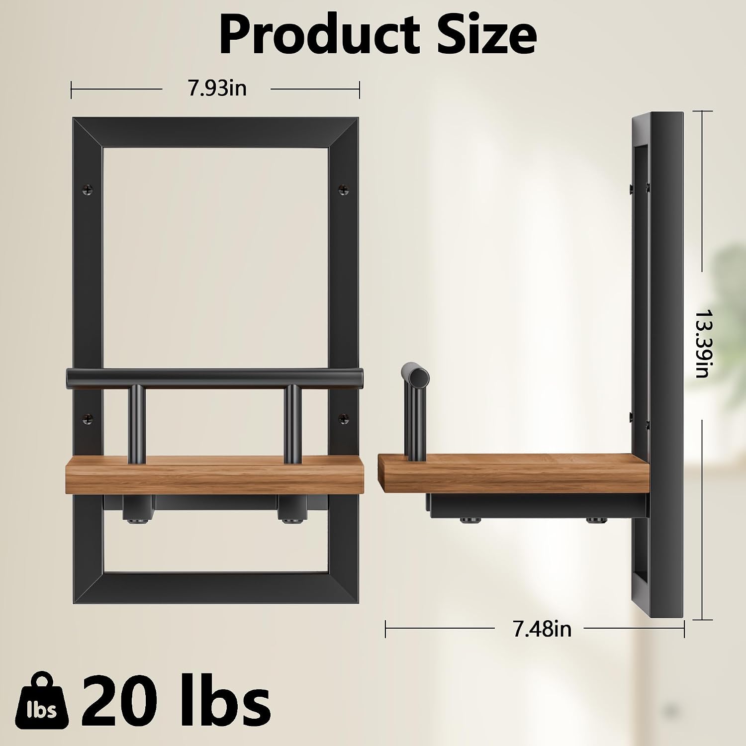 2 Floating Wall Plant Shelves Set