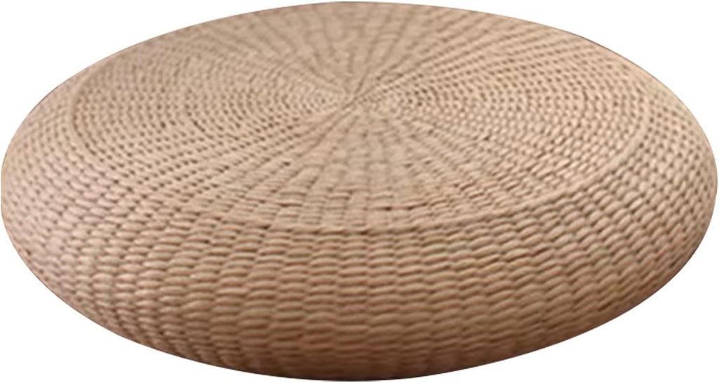 15.75in Woven Straw Round Cushion