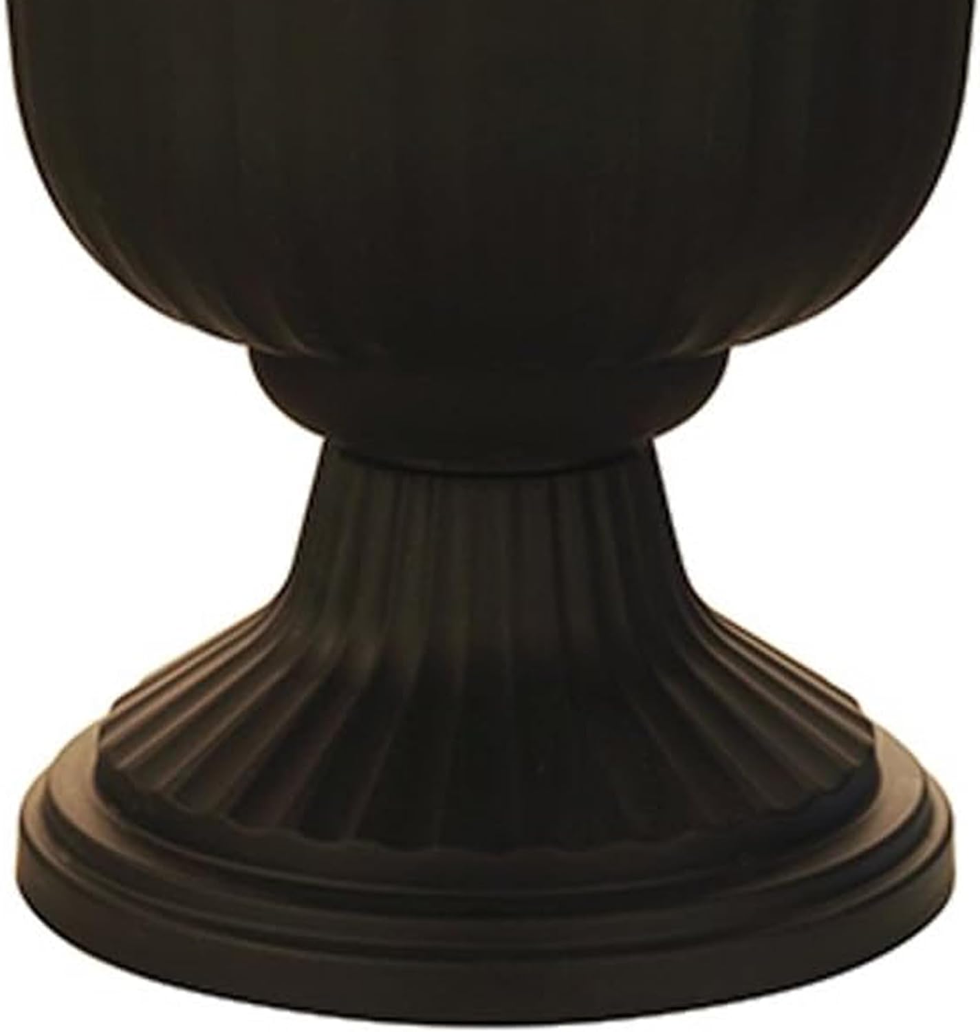19in Black Lightweight Outdoor Urn Planter