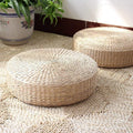 2 19.7in Straw Round Tatami Cushions