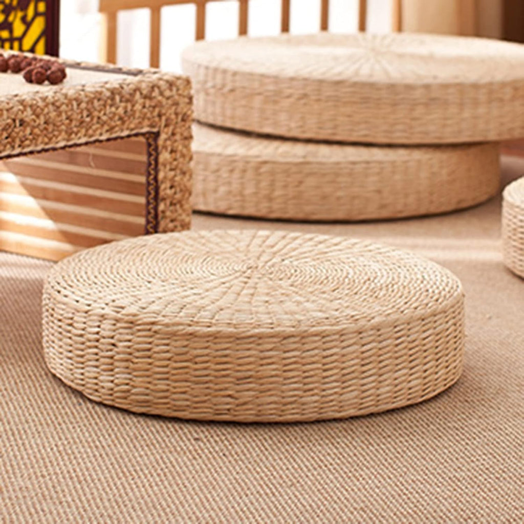 40cm Natural Straw Round Seat Cushion