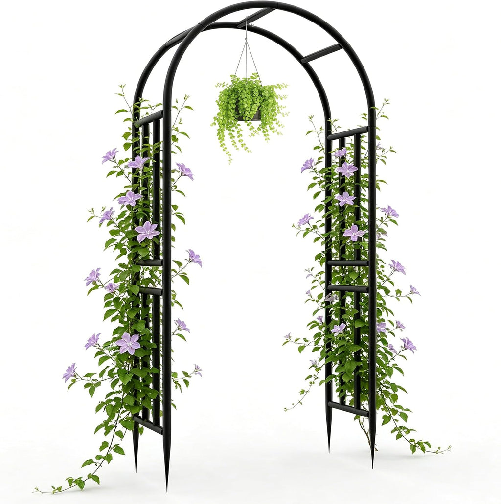 47x95in Rustproof Metal Garden Arch Trellis