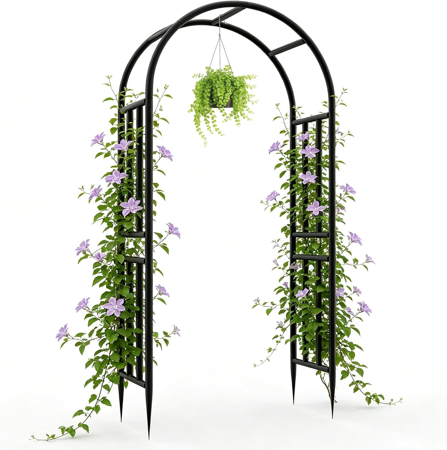 47x95in Rustproof Metal Garden Arch Trellis