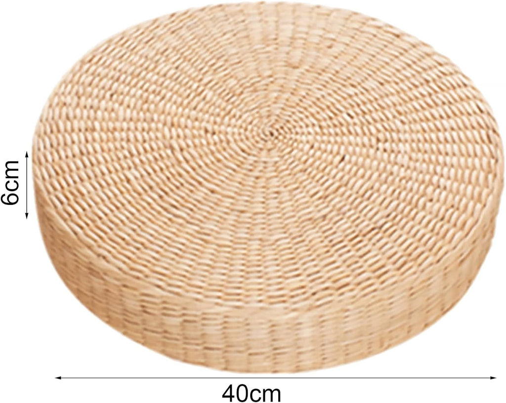 40cm Natural Straw Round Seat Cushion