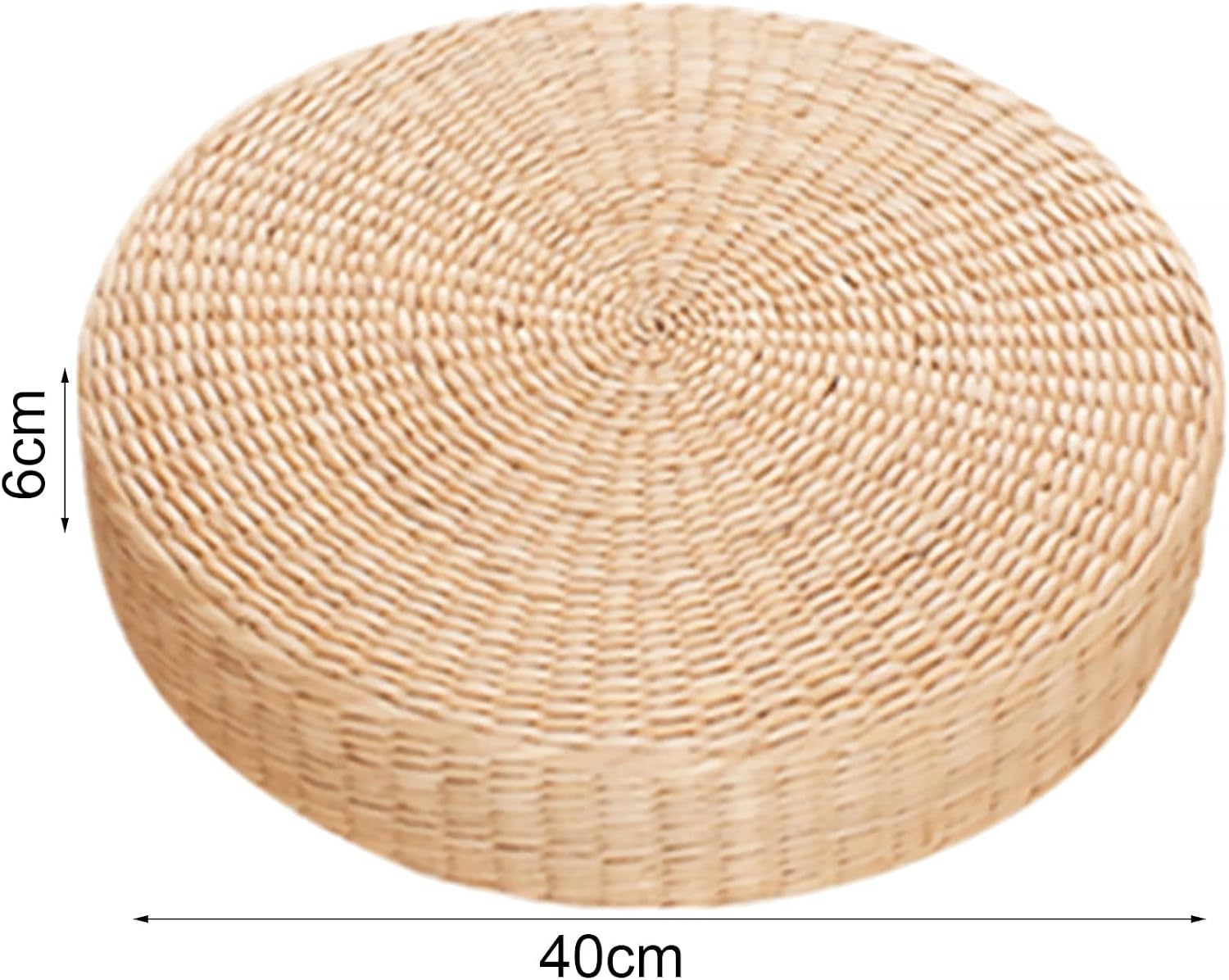 40cm Natural Straw Round Seat Cushion