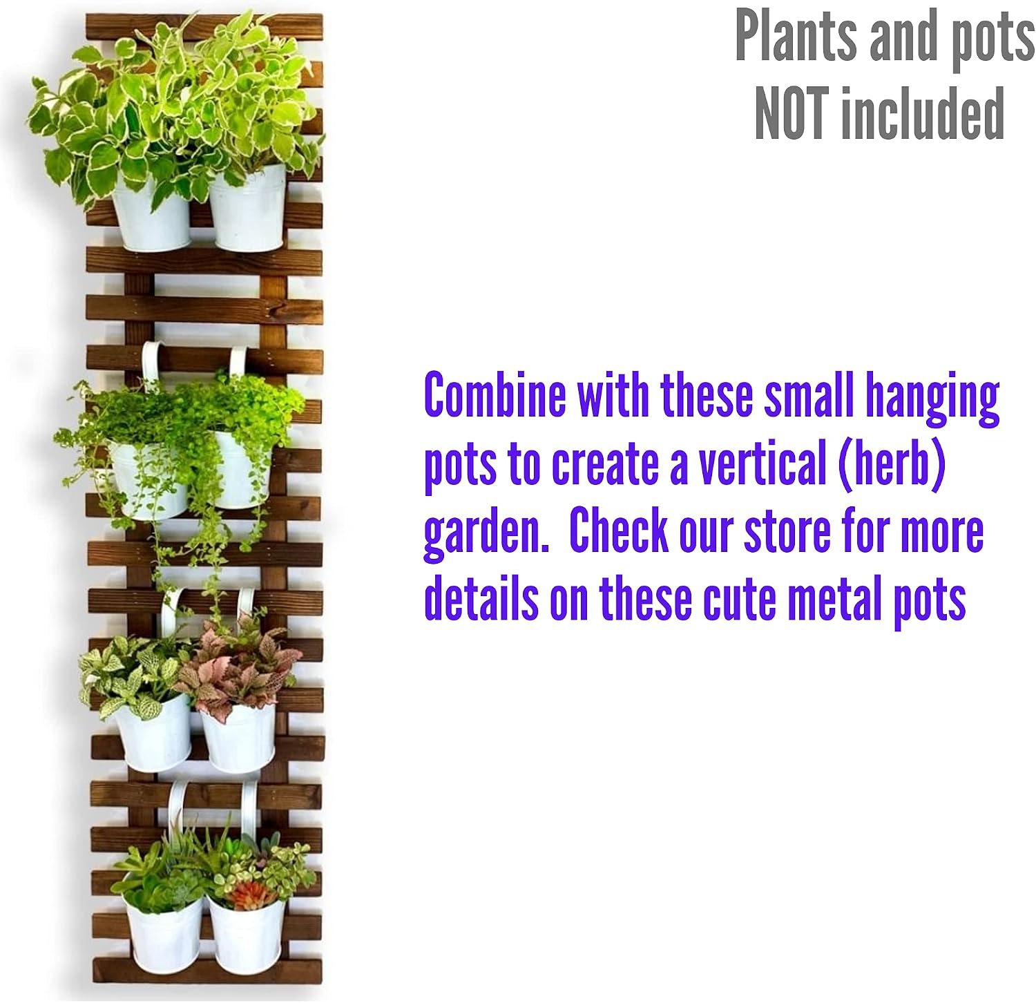 120cm Wooden Vertical Wall Plant Planter