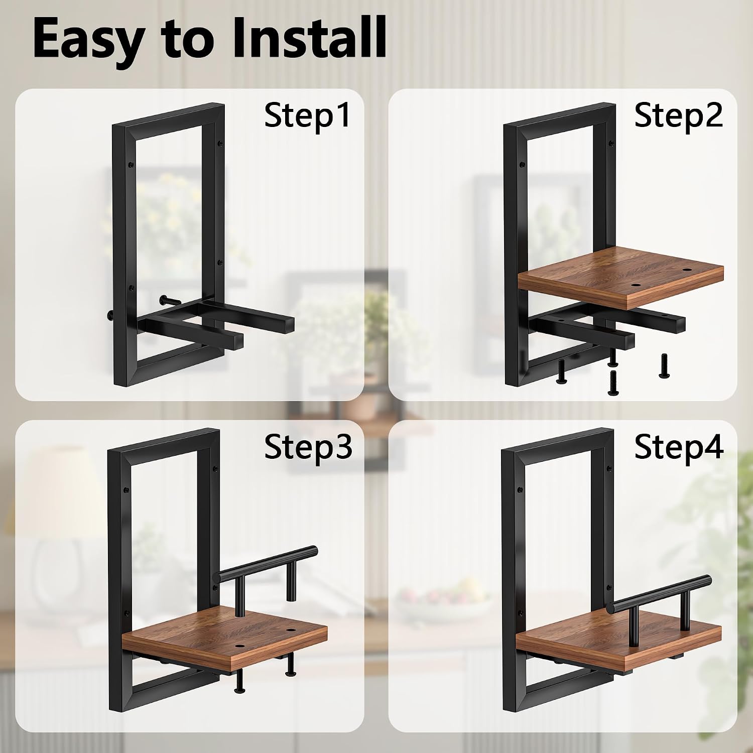 2 Floating Wall Plant Shelves Set