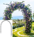 7.2x9.2FT Black Metal Garden Wedding Arch Trellis