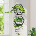 3 Black Metal Wall Hanging Planters