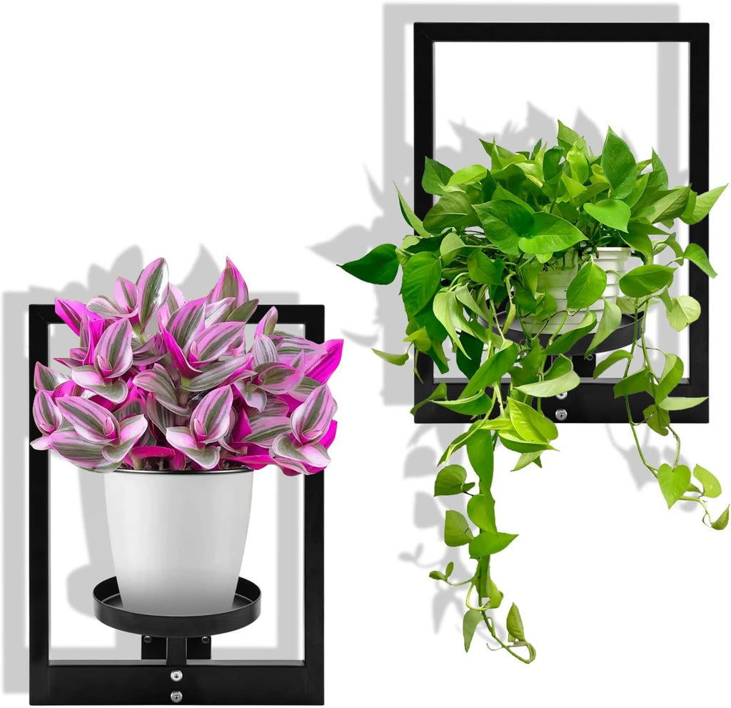 2 Metal Vertical Wall Plant Holders