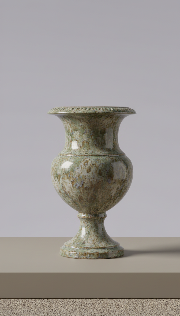 Glazed Ceramic Garden Urn