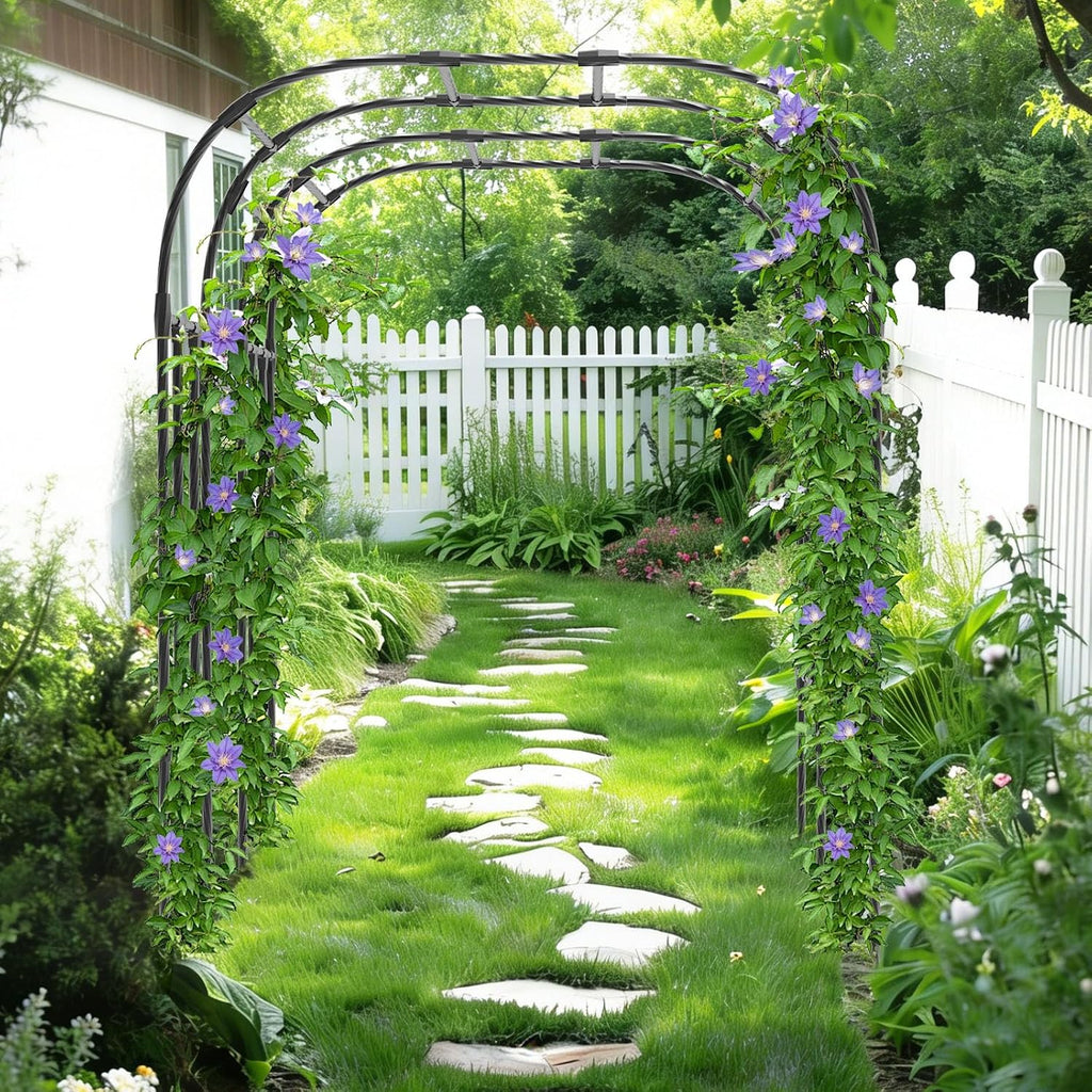 69"L×71"W×87"H Thickened Steel Garden Tunnel Trellis