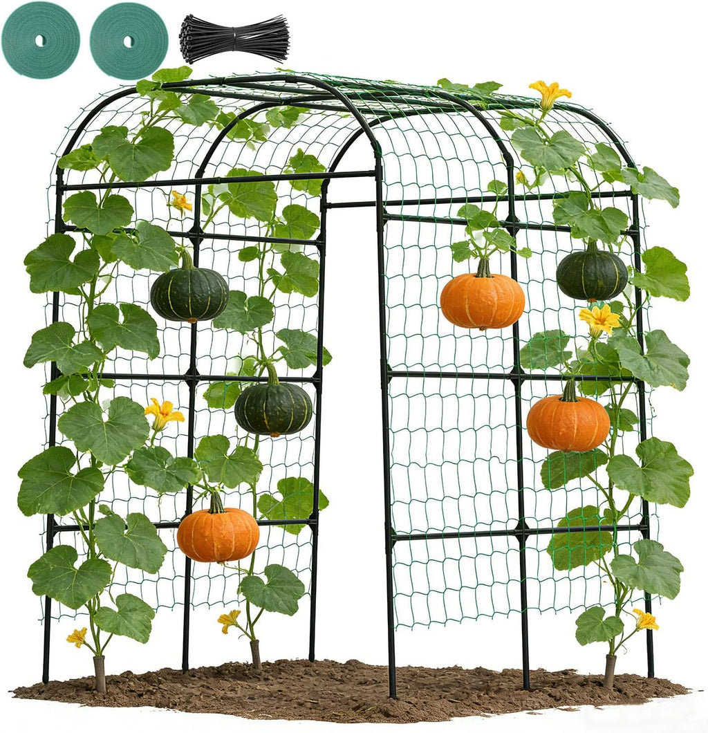 7.5FT Metal Garden Arch Trellis for Climbing Plants