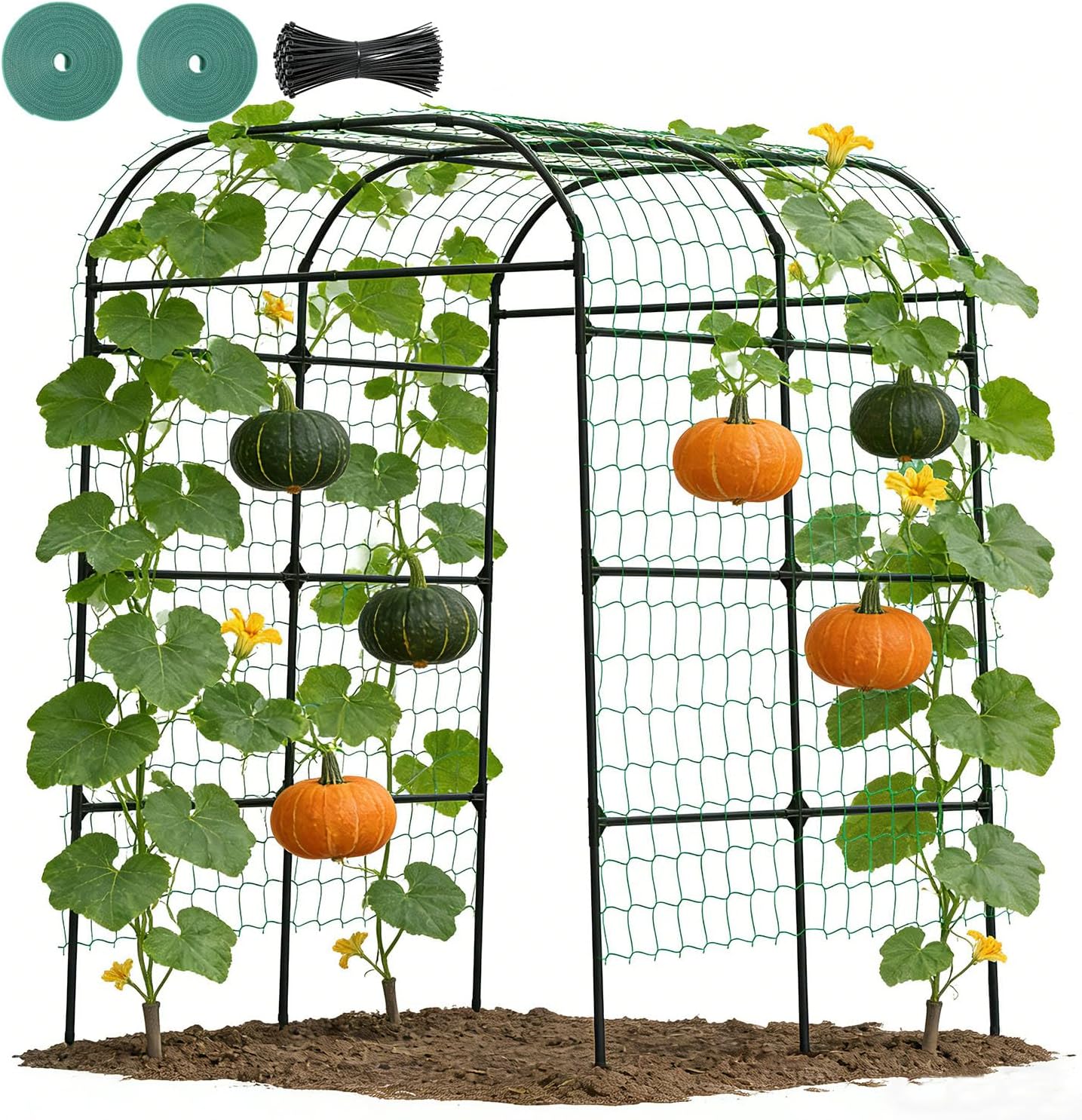 7.5FT Metal Garden Arch Trellis for Climbing Plants