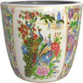 8" Satsuma Peacock Ceramic Planter