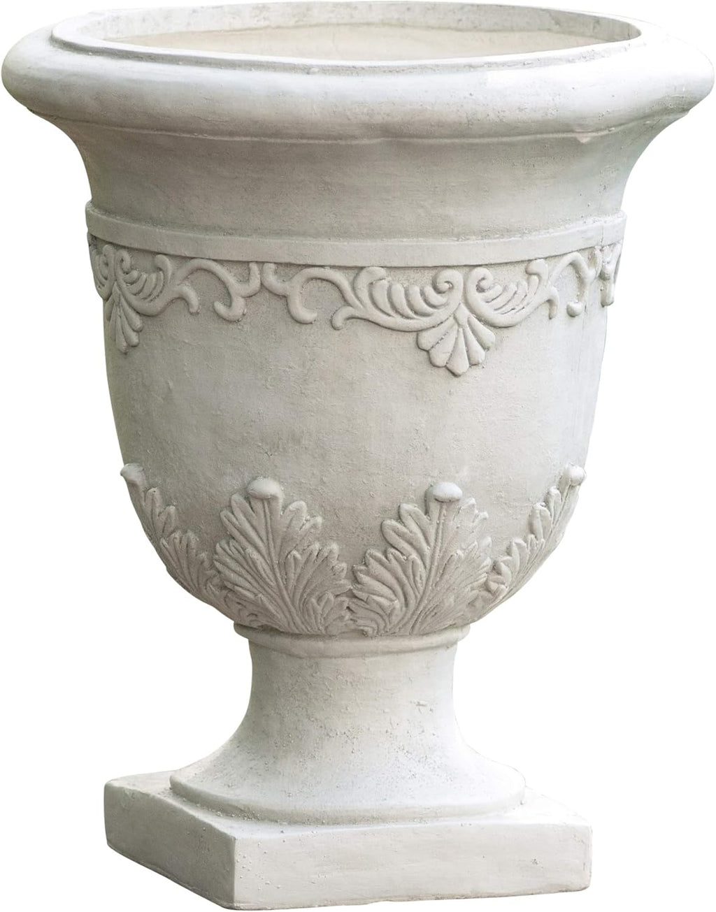 20" White Moroccan Urn Planter