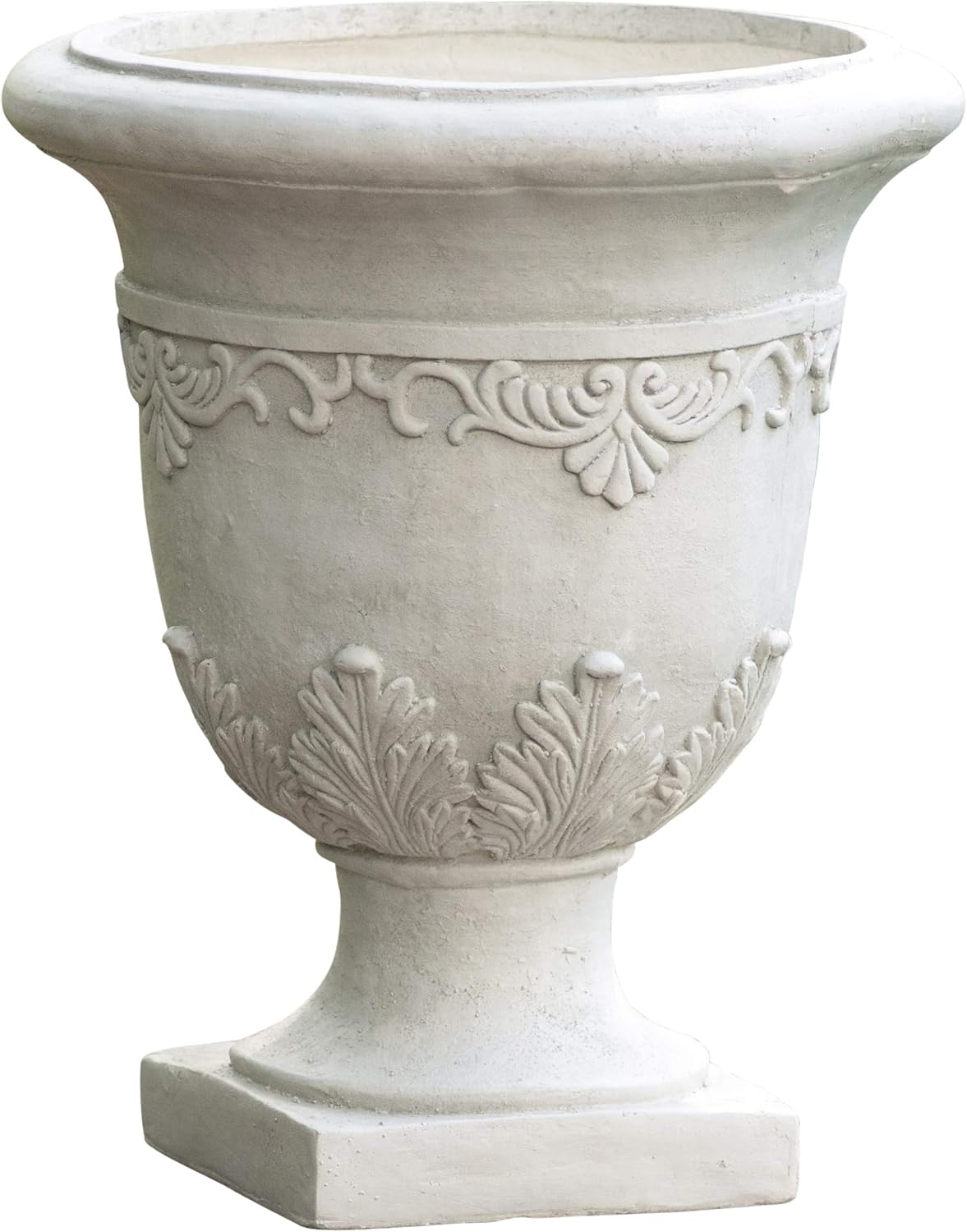 20" White Moroccan Urn Planter