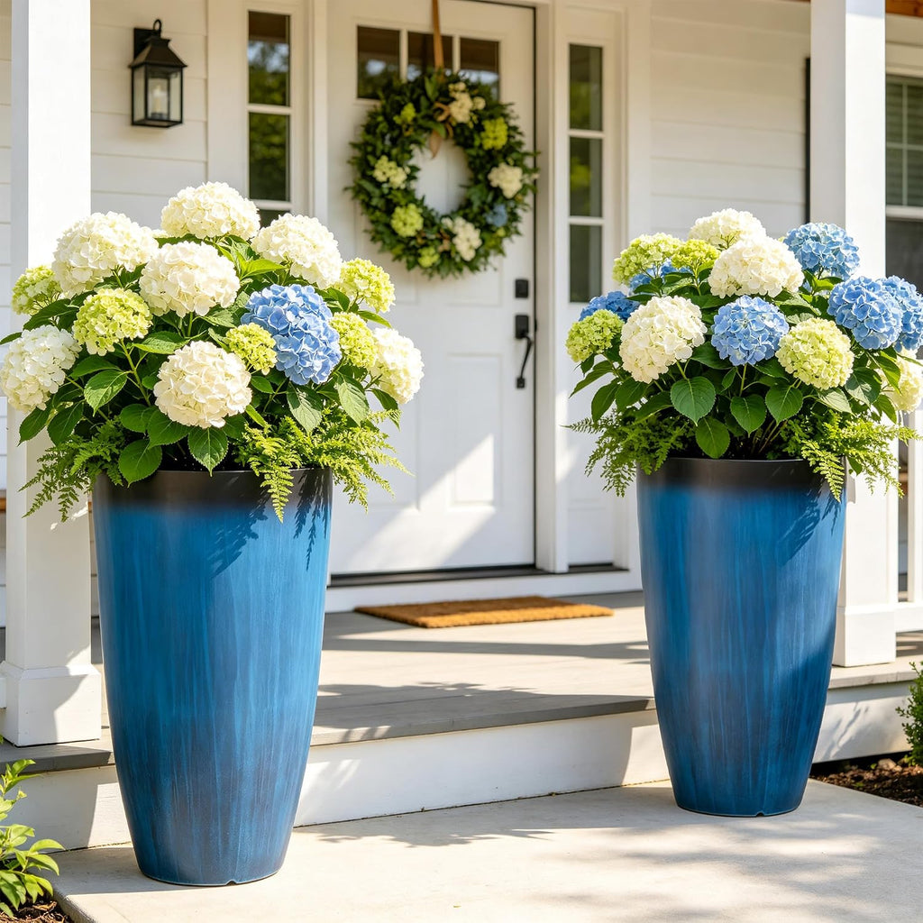2Pcs 23.8in Cobalt Blue PP Planters