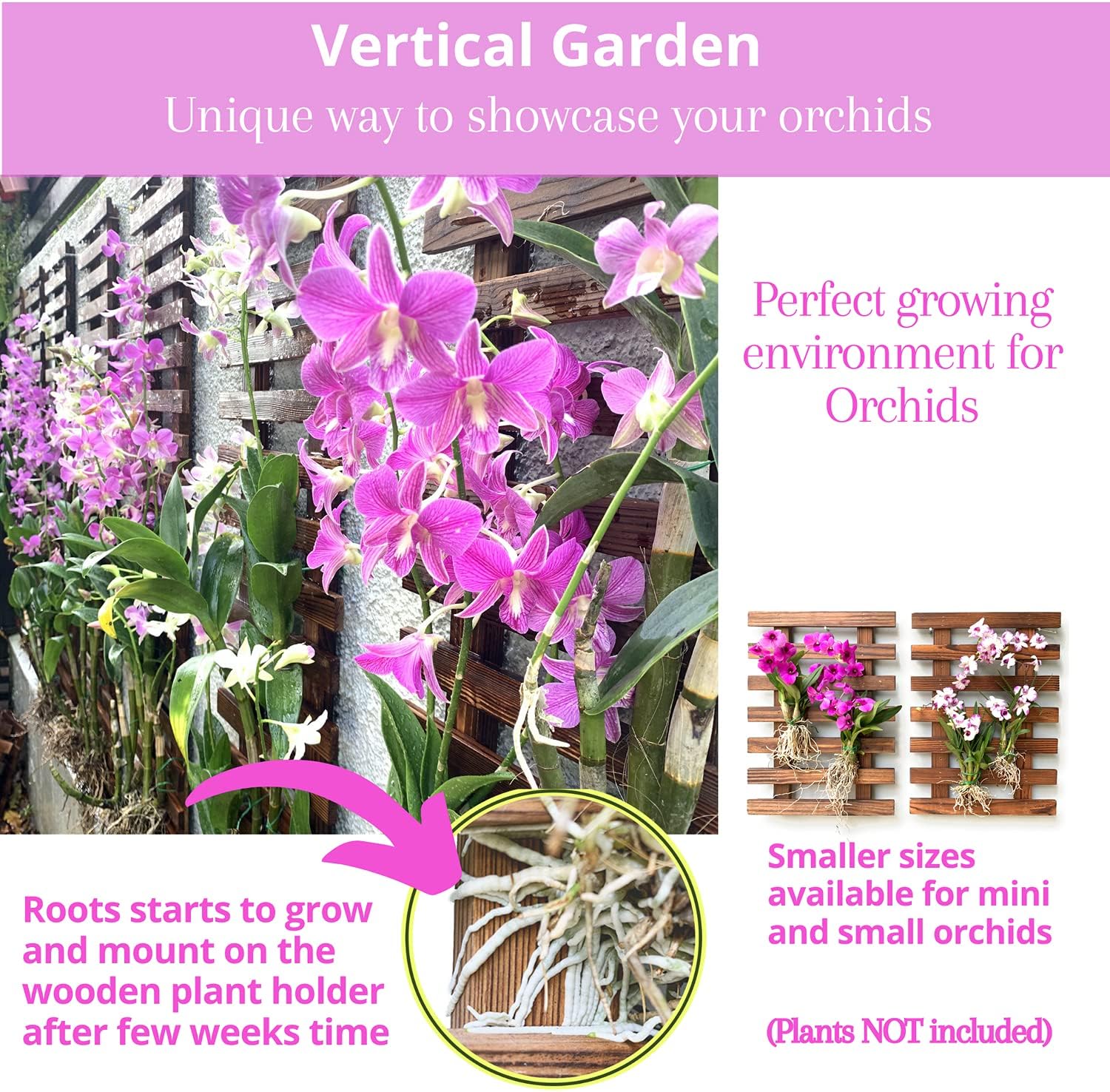 120cm Wooden Vertical Wall Plant Planter