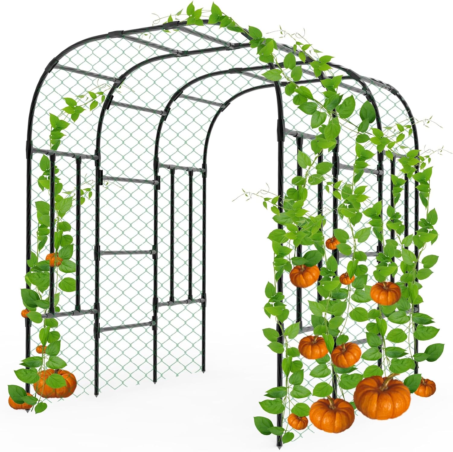 69"L×71"W×87"H Thickened Steel Garden Tunnel Trellis