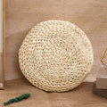 11.61in Natural Straw Round Cushion