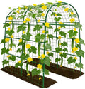 83"H×71"W×43"L Green Rustproof Garden Tunnel Trellis for Vines