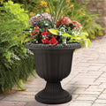 19in Black Lightweight Outdoor Urn Planter