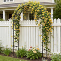 Multi Size Black Rustproof Metal Garden Arch Trellis for Plants Wedding